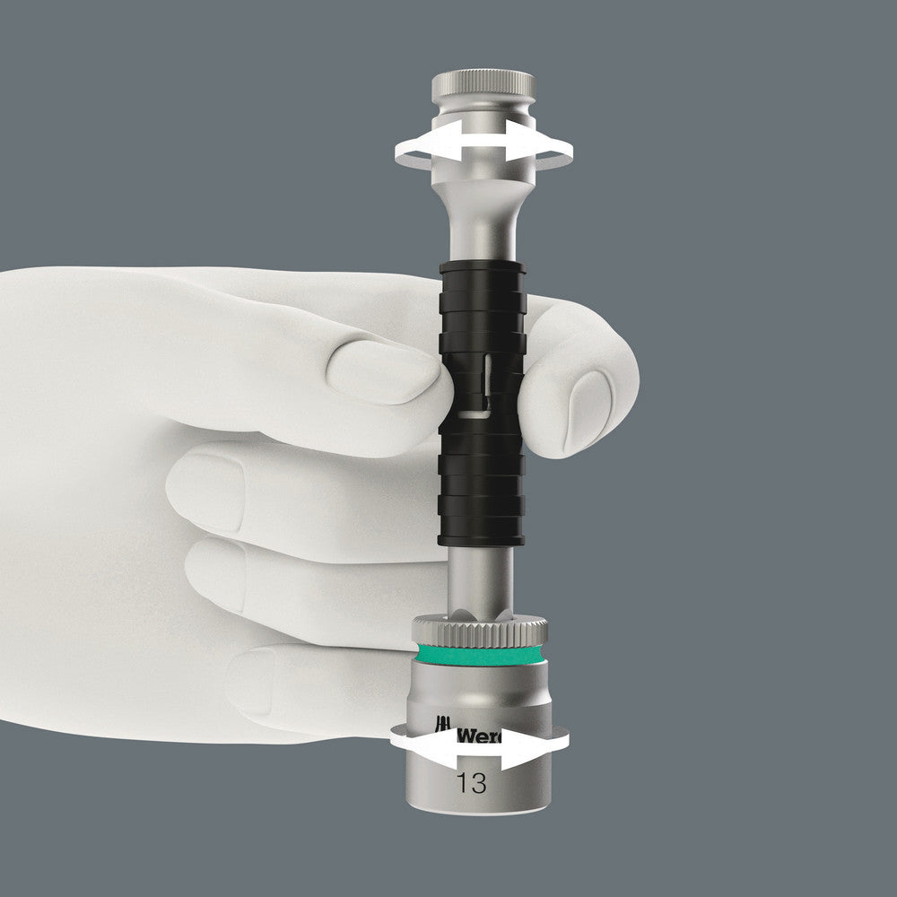 Wera Tools - 8794 SA Zyklop extension with free-turning sleeve, short, 1/4"
