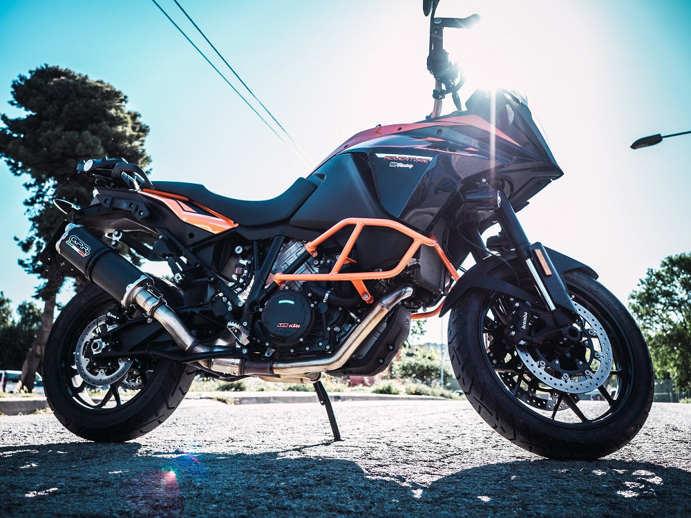 GPR-Exhaust---Dual-Poppy-Slip-on-for-LC-8-Adventure-1090-from-2017-to-2020-dB-Killer-Link-Pipe