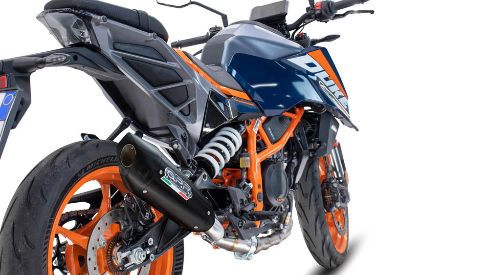 GPR-Exhaust---GP-Revo-Black-Titanium-Slip-on-for-DUKE-200-from-2024-to-2025-dB-Killer-Link-Pipe