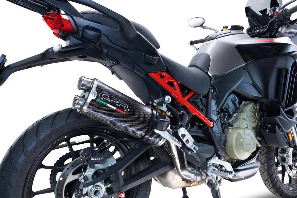 GPR-Exhaust---Dual-Poppy-Slip-on-for-Multistrada-V4-Grand-TOUR-from-2024-to-2025-dB-Killer-Link-Pipe