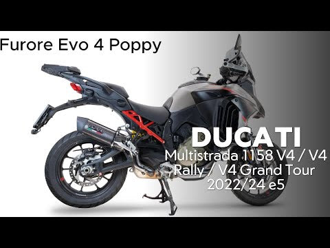 GPR-Exhaust---Furore-Evo4-Poppy-Slip-on-for-Multistrada-V4-Rally-from-2023-to-2024-dB-Killer-Link-Pipe