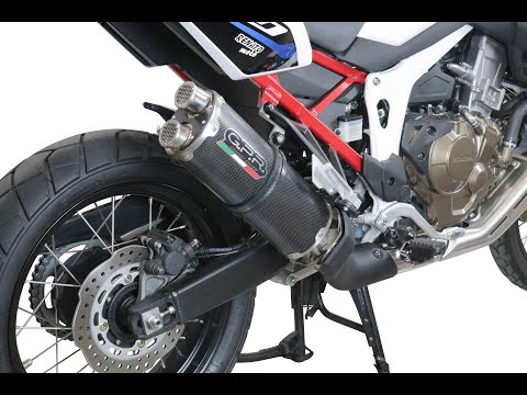 GPR-Exhaust---Hyper-Sonic-Black-Titanium-Slip-on-for-CRF-1100-L-Africa-TWIN-from-2020-to-2025-dB-Killer-Link-Pipe