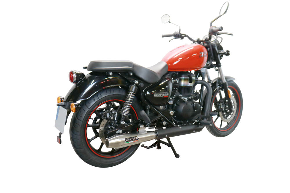 GPR-Exhaust---Ultracone-Slip-on-for-Meteor-350-from-2021-to-2023-dB-Killer-Link-Pipe-Catalyst