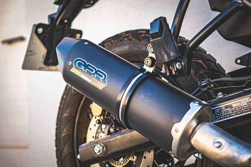 GPR-Exhaust---Furore-Evo4-Nero-Slip-on-for-Himalayan-410-from-2021-to-2024-dB-Killer-Link-Pipe-Catalyst