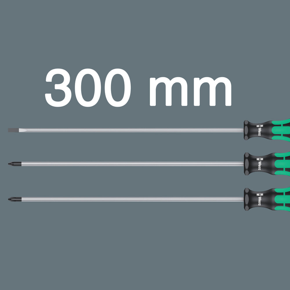Wera Tools - 335/350/355/3 Screwdriver set Kraftform Plus 300 mm-long blades