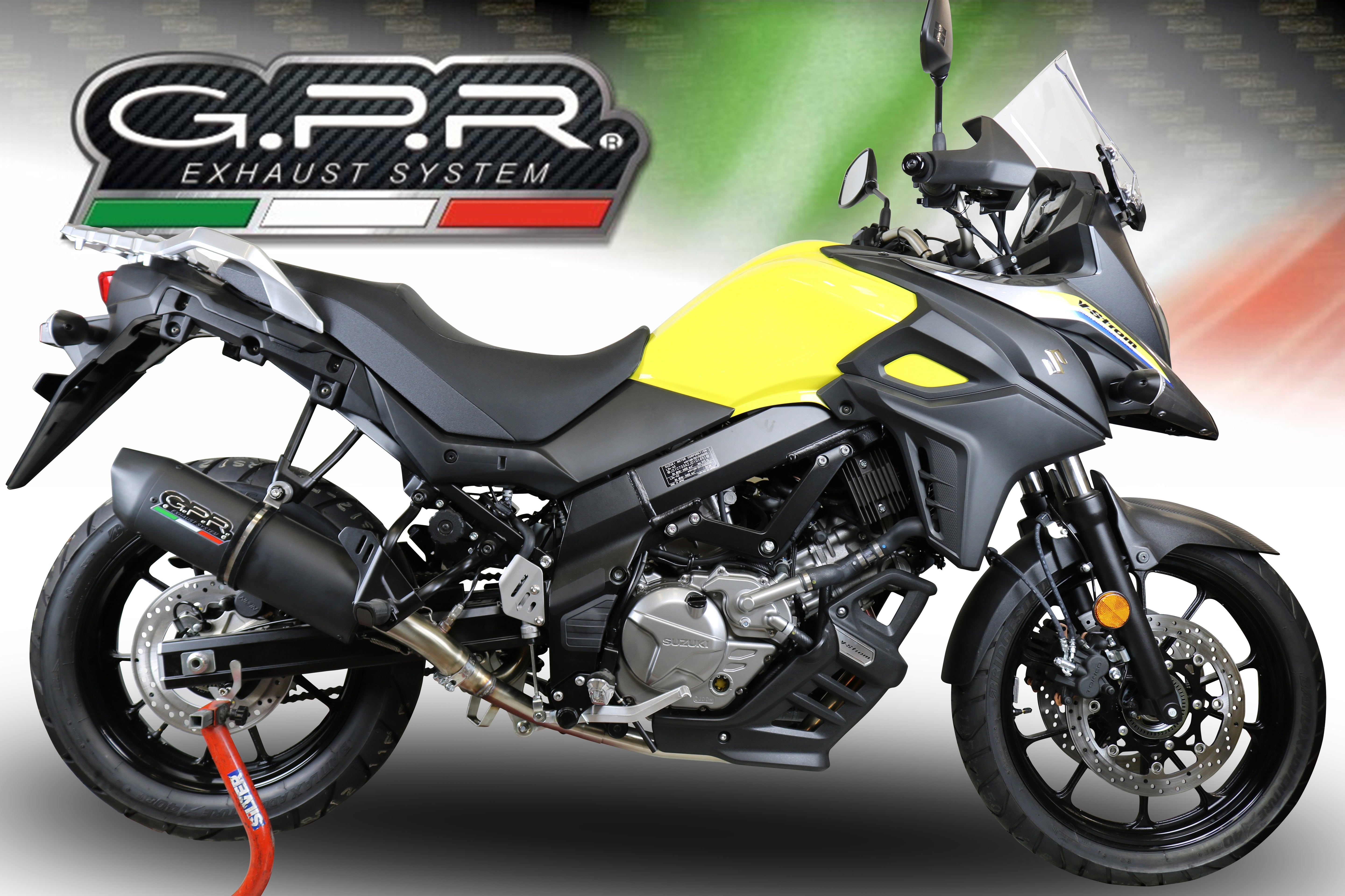 GPR-Exhaust---Furore-Evo4-Nero-Mid-Line-for-V-Strom-650-from-2021-to-2025-dB-Killer-Catalyst-