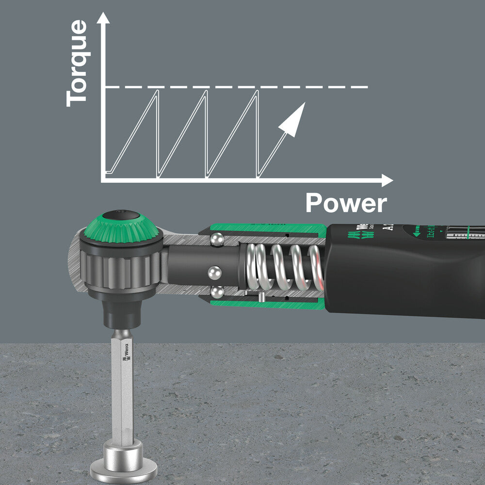 Wera Tools - Safe-Torque A 2 torque wrench with 1/4" hexagon drive, 2-12 Nm