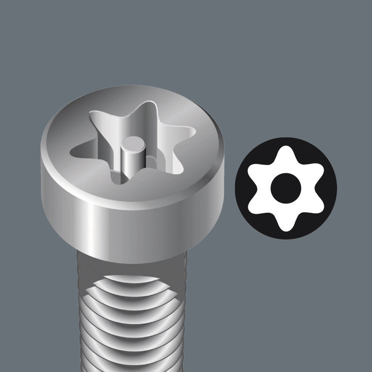 Wera Tools - 967/9 TX BO Multicolour 1 SB L-key set for tamper-proof TORX® screws, BlackLaser