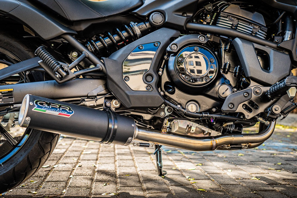 GPR-Exhaust---M3-Black-Titanium-Full-Line-for-Vulcan-650-S-from-2017-to-2020-dB-Killer-Catalyst