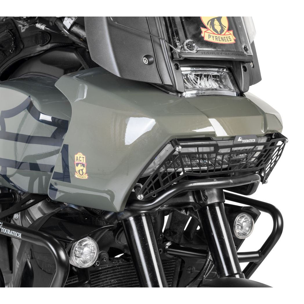 Touratech - Headlight Guard Stainless Steel Black Quick-Release - Harley-Davidson RA1250 Pan America