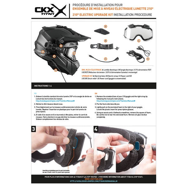 CKX - Electric 210° Heated Goggles Lens Upgrade Kit