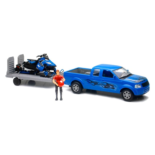NewRayToys - Pick Up Scale Model with Polaris Snowmobile