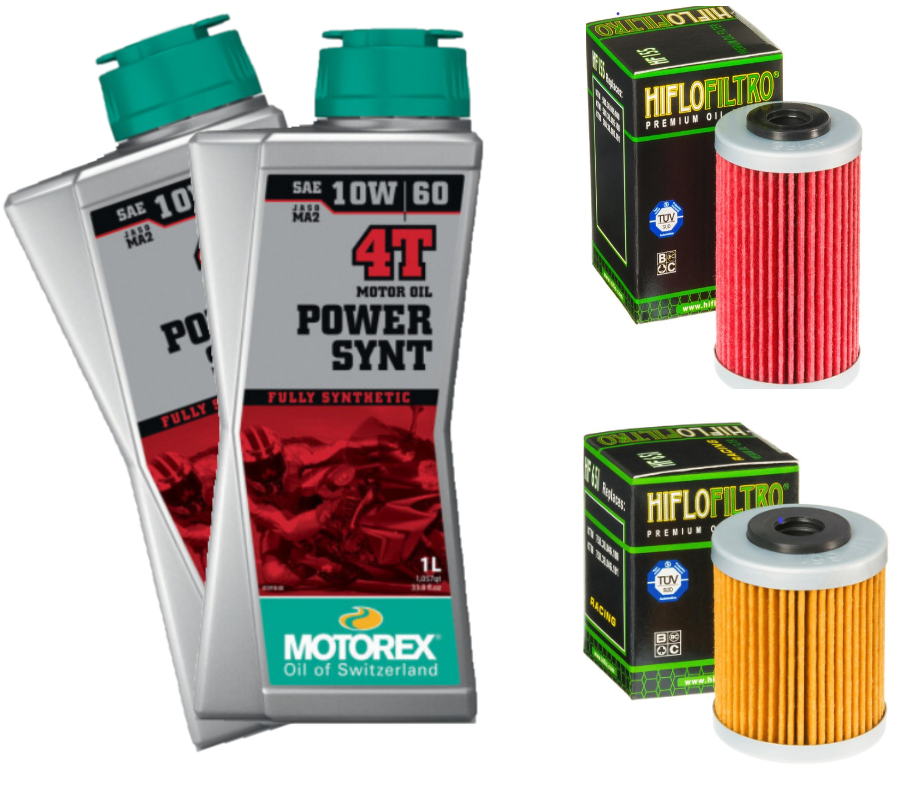 Motorex Power Synthetic Oil Change Kit for 2012+ KTM 690 / Husqvarna 701