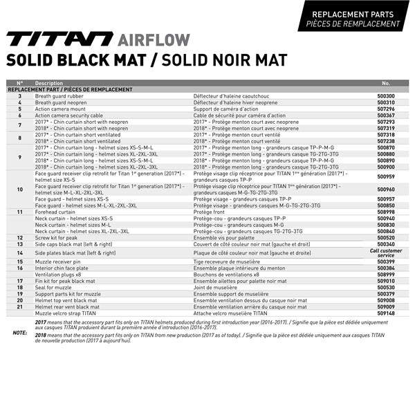 CKX-HELM TITAN AF EDL SOLID BK MAT 3XL CKX 512637#