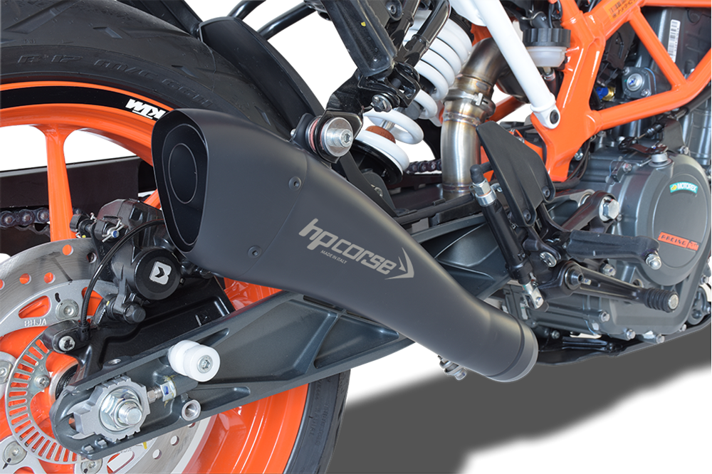 HPCorse - Hydroform Black Muffler for KTM Duke 390 - 2017 to 2020