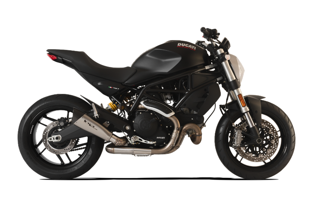 HPCorse - EvoXtreme 260mm Muffler for Ducati Monster 797 (Curved Link Arm)