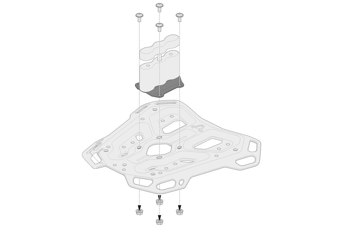 SW-Motech - Adapter kit for ADVENTURE-RACK Black For Rotopax (GPT.00.152.35900/B)
