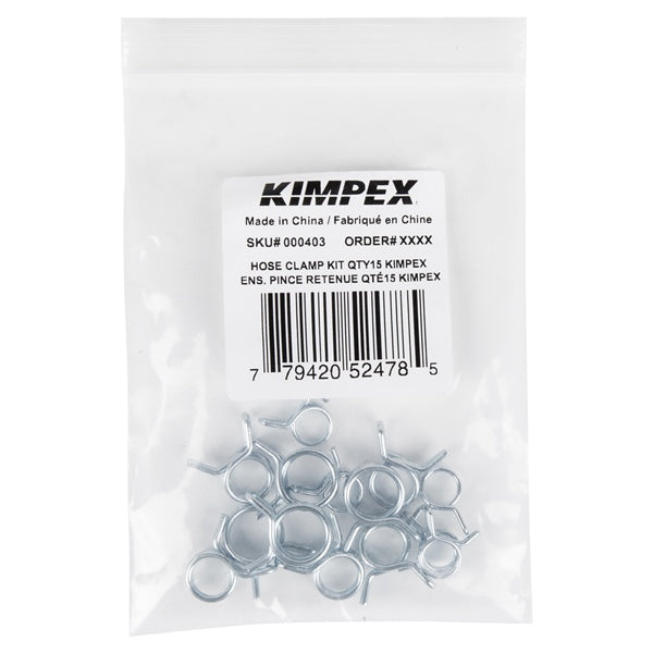 Kimpex-FUEL LINE HOSE CLAMP KIT QTY15 KIMPEX 000403 