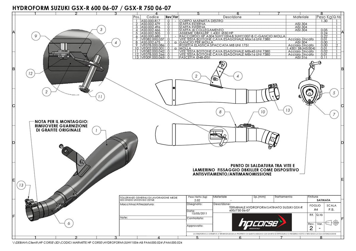 HPCorse - Hydroform Exhaust for Suzuki GSX-R 600/750 '06-'07