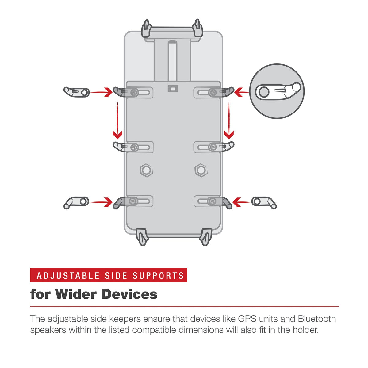 RAM Mounts - RAM® Quick-Grip™ XL Phone Mount with Low-Profile Tough-Claw™