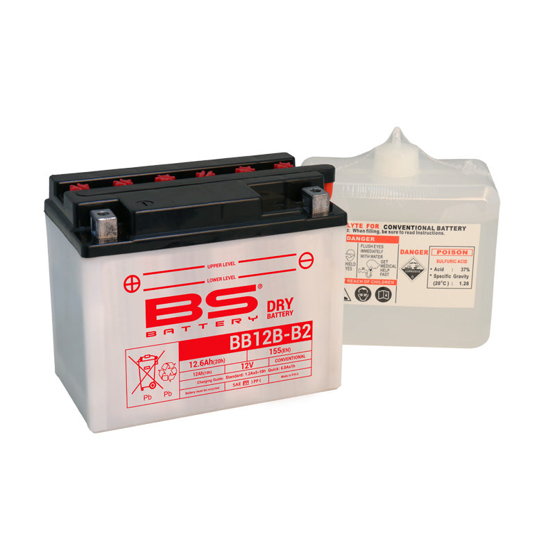 BS Battery - BS DRY - BB12B-B2 (With Acid Pack) (YB12B-B2)