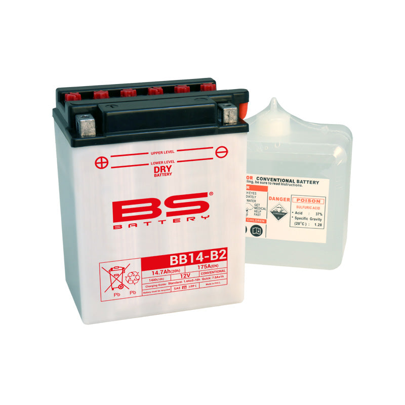 BS Battery - BS DRY - BB14-B2 (With Acid Pack) (YB14-B2)