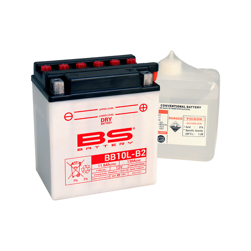 BS Battery - BS DRY - BB10L-B2 (With Acid Pack) (YB10L-B2)