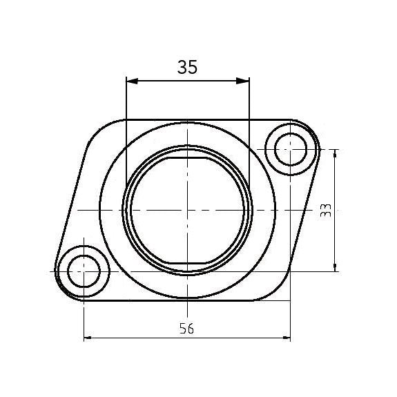 Kimpex-CARBURETOR FLANGE POL 07-100-25 