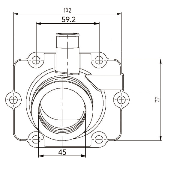 Kimpex-CARBURETOR FLANGE POL 1253327 