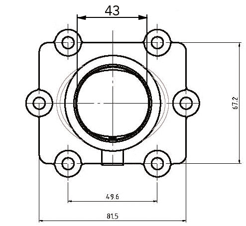 Kimpex-CARBURETOR FLANGE A/C 3005-142 