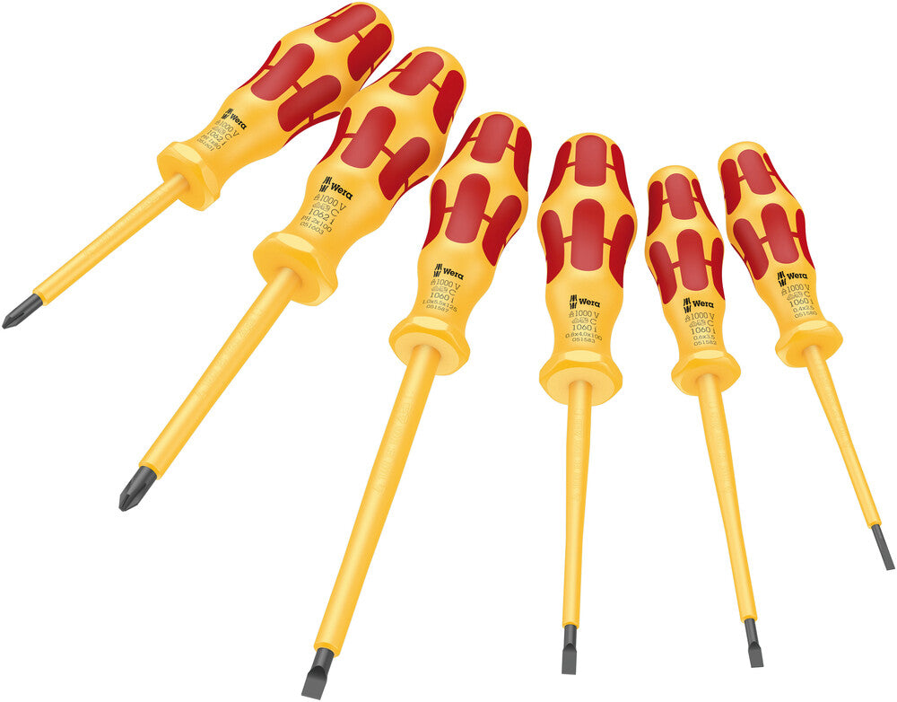 Wera Tools - 1060 i/1062 i/6 Kraftform VDE screwdriver set