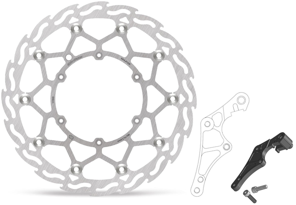 Moto-Master - Flame Supermoto Street 320mm Rotor for Husaberg FE 450 2009 to 2014