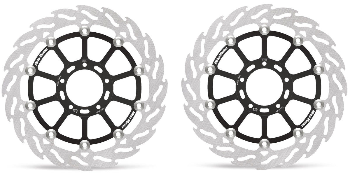 Moto-Master - Flame Series Front 320mm Rotors Left and Right for Ducati DesertX, Monster, Scrambler, Multstrada, Diavel & Hypermotard