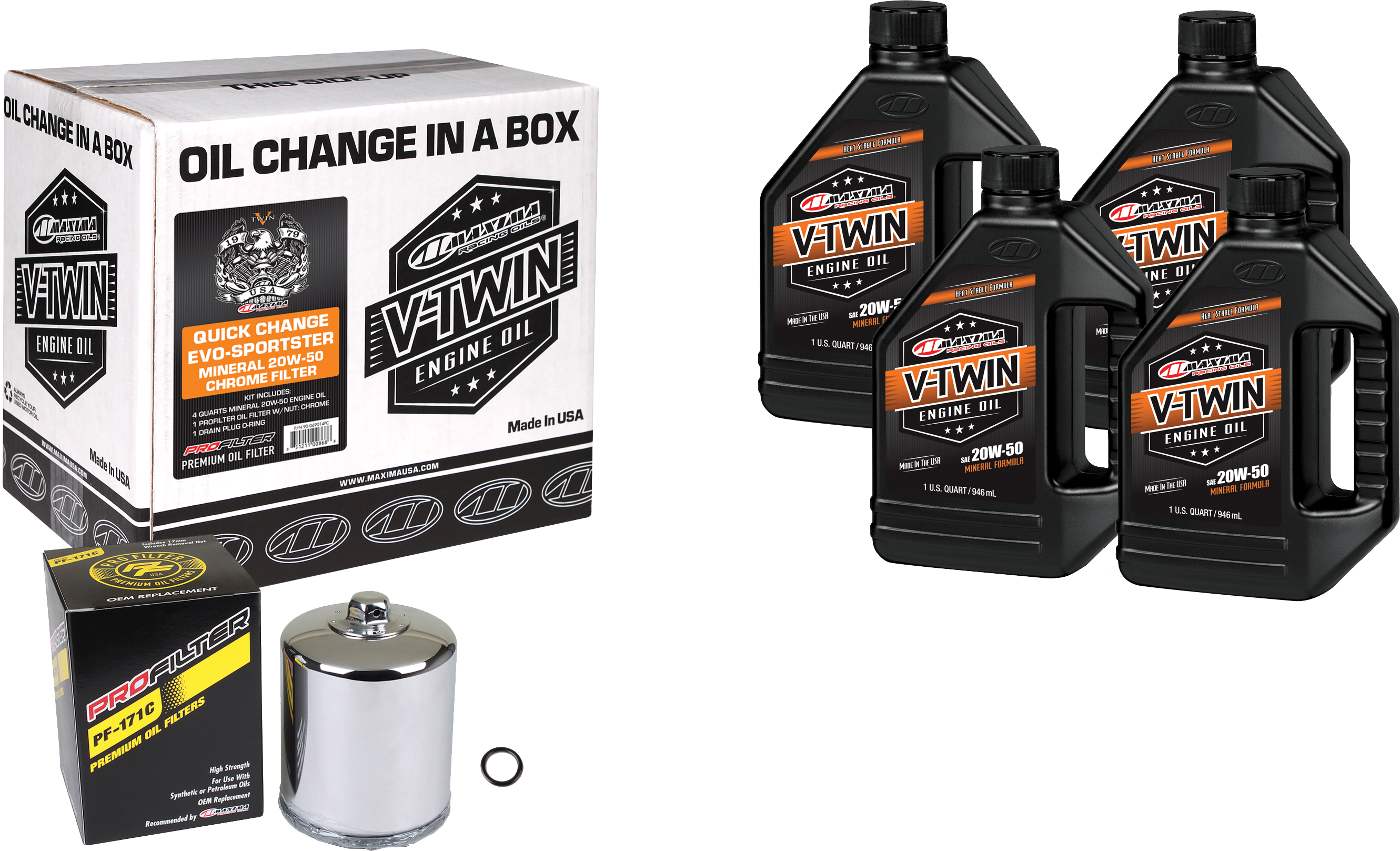 Maxima - V-Twin Quick Change Oil Filter Kit