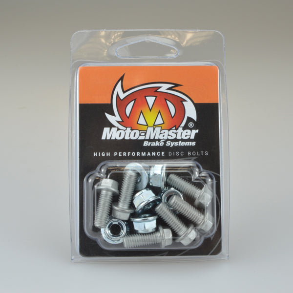 Moto-Master - M6x16mm Rotor Bolts (Hexagon Head & Steel Locking Nut)