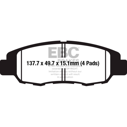 EBC-FA4669/4 EBC BRAKE PAD FT YAM FA4669/4 
