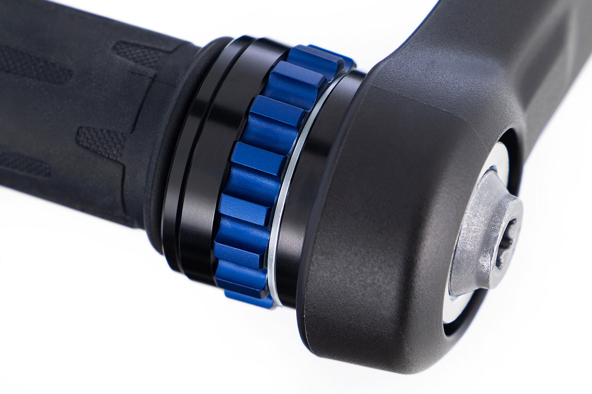 Allows individual adjustment of the throttle grip’s rotational resistance &