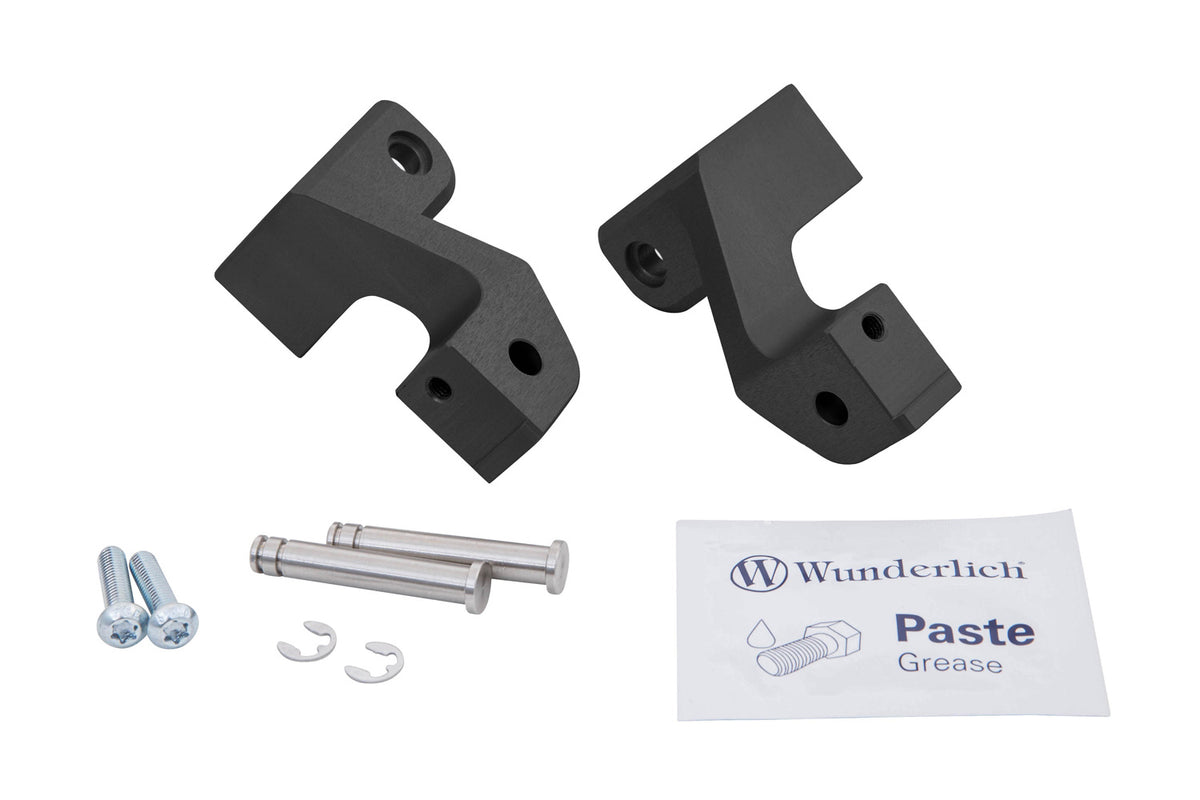 Wunderlich passenger footrest lowering kit R 1300 GS (Adventure) - complete your BMW ✔ Premium components ✔ Integrated design ➜ Order now