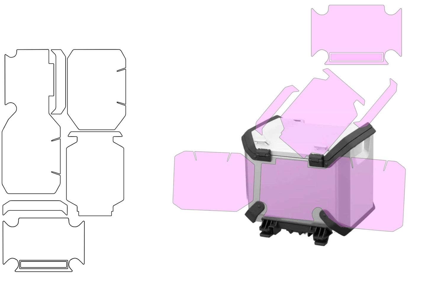 PremiumShield - Protective Film Set for the Top Case for R 1300 GS + ADV.