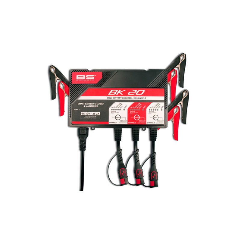 BS Battery - BK20 - 12V Charger Maintainer - 3 X 2 AMP