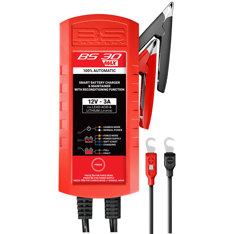BS Battery - 12V Smart Charger 3A - Reconditioning Function