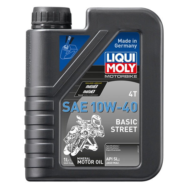 LiquiMoly - 4T SAE Basic Street Mineral Engine Oil - 10W40