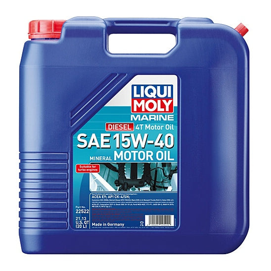 LiquiMoly-OIL MOTOR 15W40 MARINE DIESEL 4T 20L 22522 4100420225222