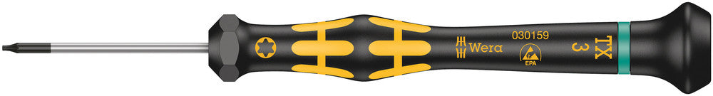 Wera Tools - 1567 TORX® ESD Kraftform Micro screwdriver for TORX® screws