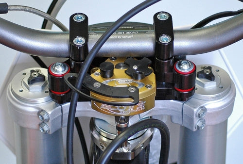 Scotts - Solid & Rubber SUB Mounted Steering Damper Kit - KTM EXC SXF XCW 2012 to 2016 (DM-5929-01 / DS-5929-01)