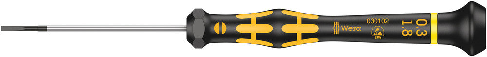 Wera Tools - 1578 A ESD Kraftform Micro screwdriver for slotted screws