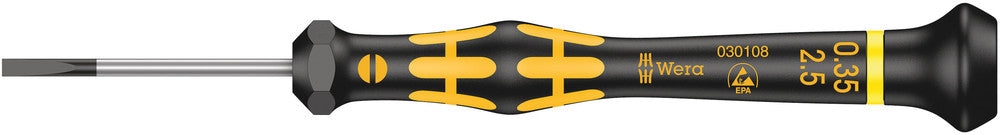 Wera Tools - 1578 A ESD Kraftform Micro screwdriver for slotted screws