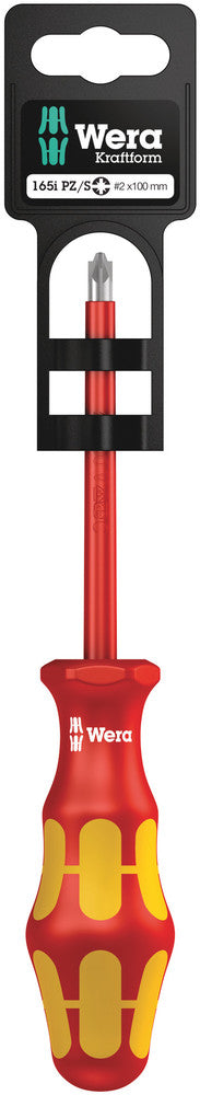 Wera Tools - 165 i PZ/S SB VDE Insulated screwdriver for PlusMinus screws (Pozidriv/slotted)