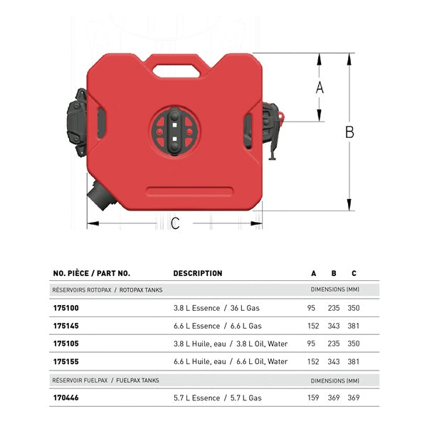 Rotopax-WATER PACK 2 GAL ROTOPAX RX-1.75W 099022131939