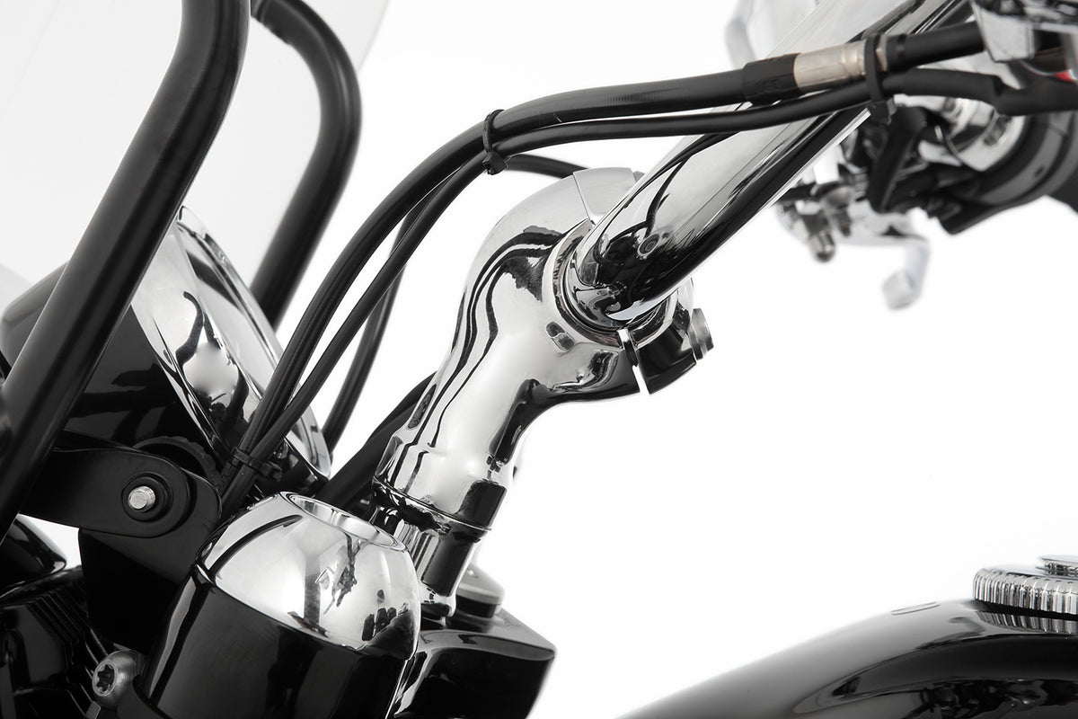 Raises the handlebar base by approx. 25 mm